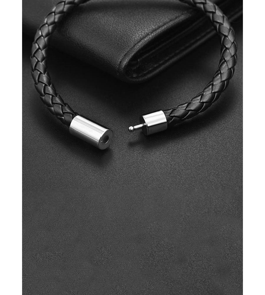 YouBella Bracelets for Men and Boys Black Leather Bracelet for Men | European Hot Retro Style Leather Band Bracelets for Men | Birthday Gift for Men and Boys Anniversary Gift for Husband