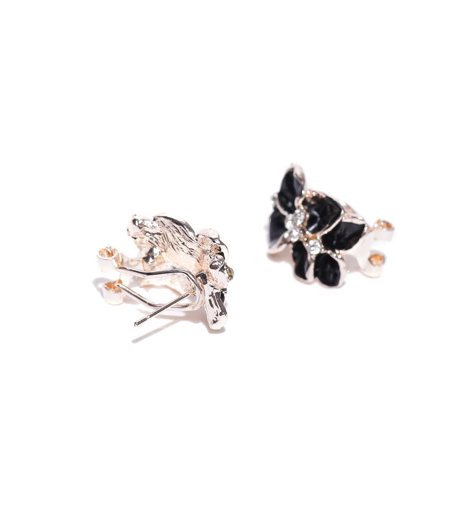 YouBella Black Gold-Plated Stone Studs