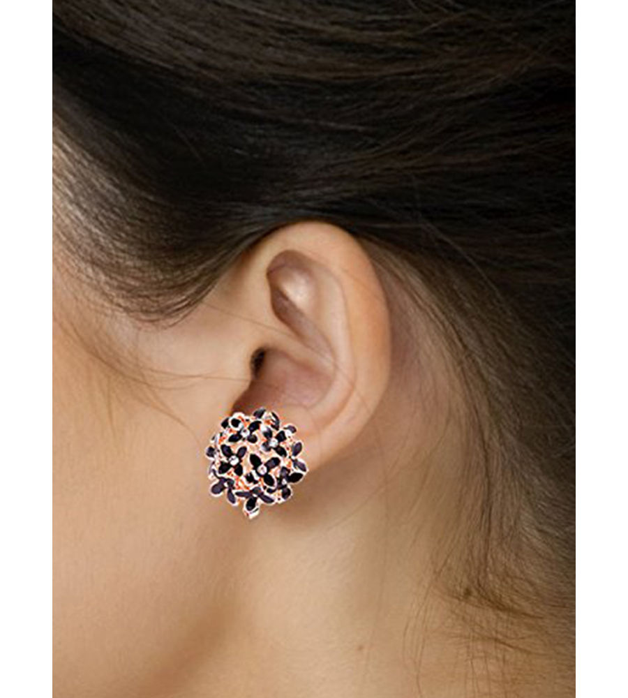 Valentine Gifts : YouBella Jewellery Presents Gracias Collection Floral Earrings for Girls and Women (Black)