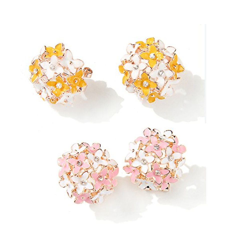 YouBella Jewellery Presents Gracias Collection Floral Earrings Tops for Girls and Women (Combo-3)