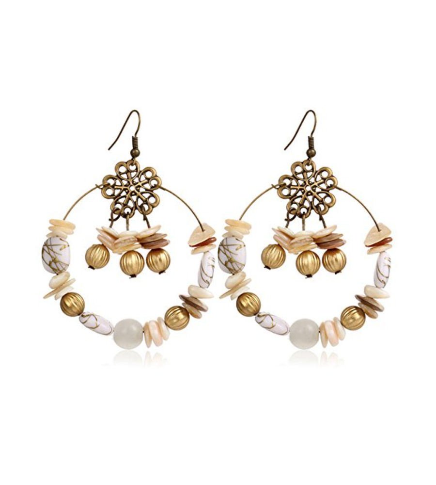 YouBella Fashion Jewellery Bohemian Earrings for Girls and Women (White)