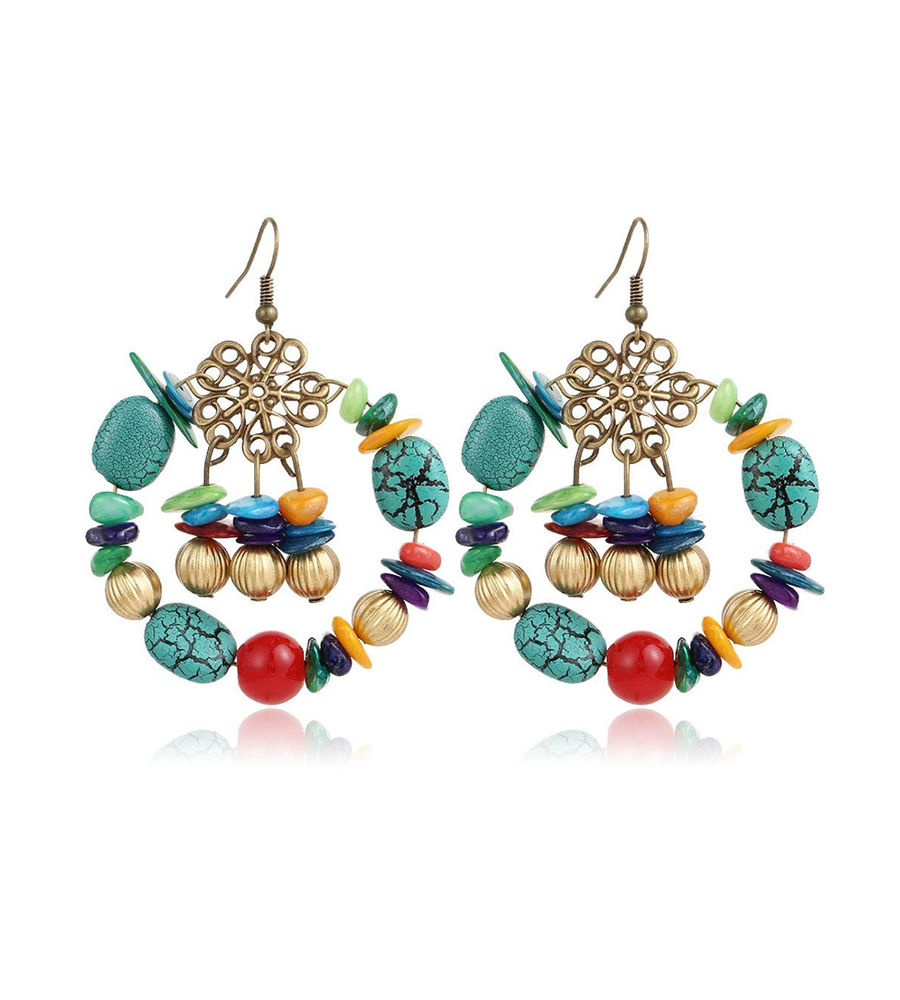 YouBella Fashion Jewellery Bohemian Earrings for Girls and Women (Blue)