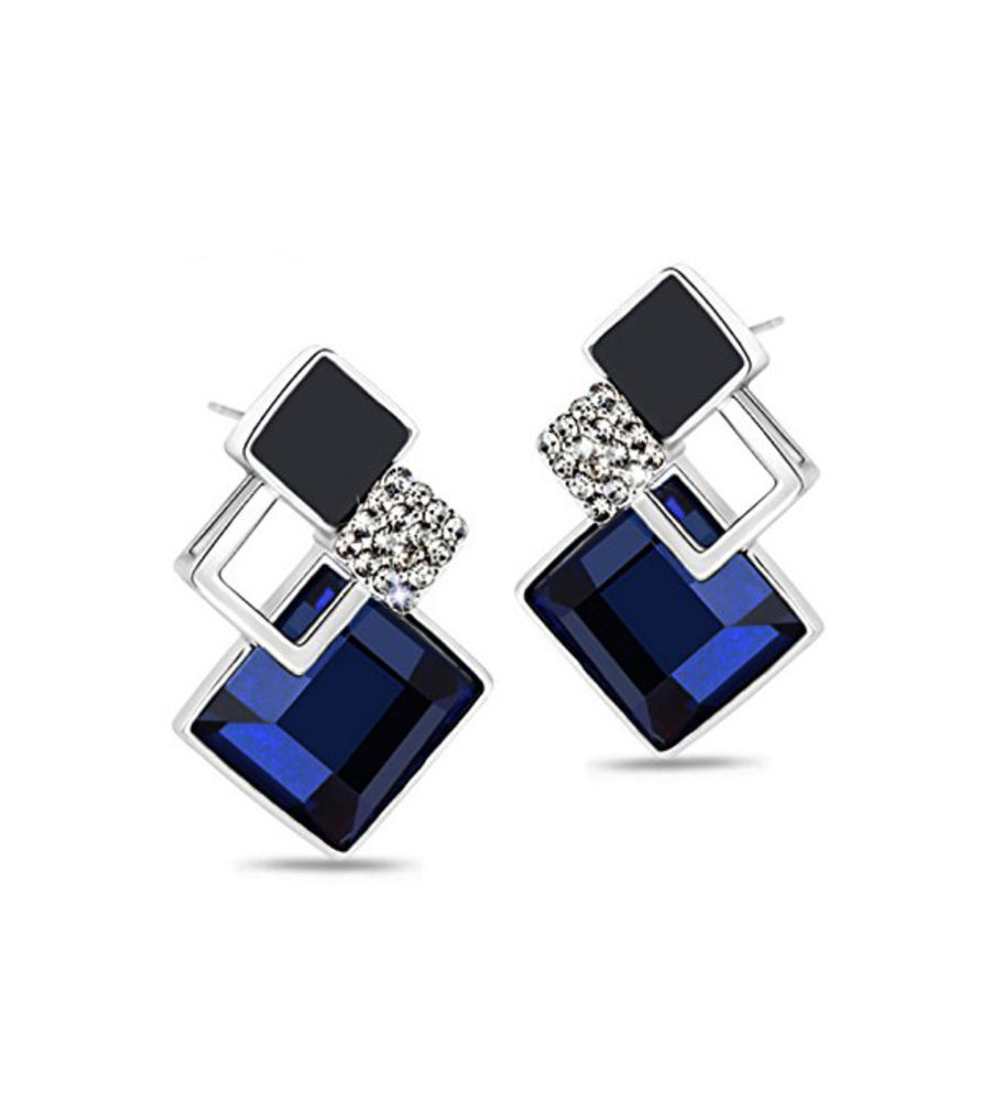 Valentine Gifts : YouBella Fashion Jewellery Stylish Fancy Party Wear Earrings for Girls and Women (Blue)