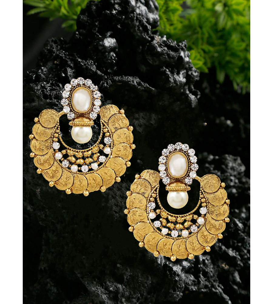 YouBella Earrings for women Jewellery Traditional Temple Coin Earrings for Girls and Women