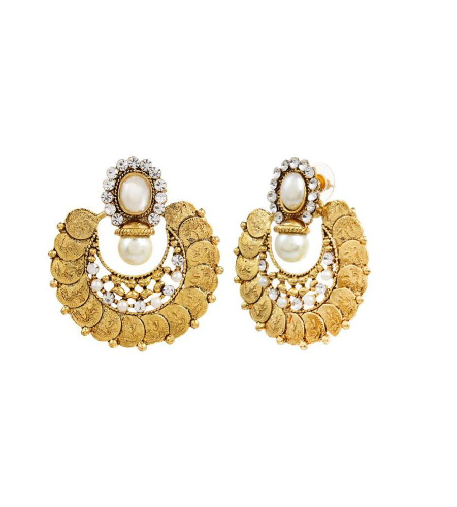 YouBella Earrings for women Jewellery Traditional Temple Coin Earrings for Girls and Women