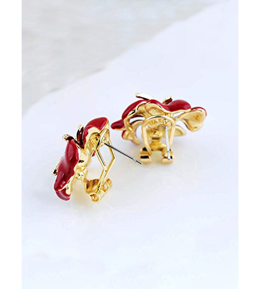 YouBella Jewellery Earrings for women Earrings for Girls and Women (Red)
