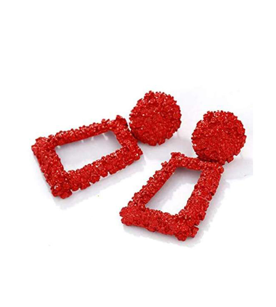 YouBella Jewellery Celebrity Inspired Handmade Earrings for Girls and Women (Red)