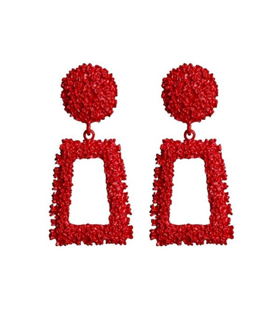 YouBella Jewellery Celebrity Inspired Handmade Earrings for Girls and Women (Red)