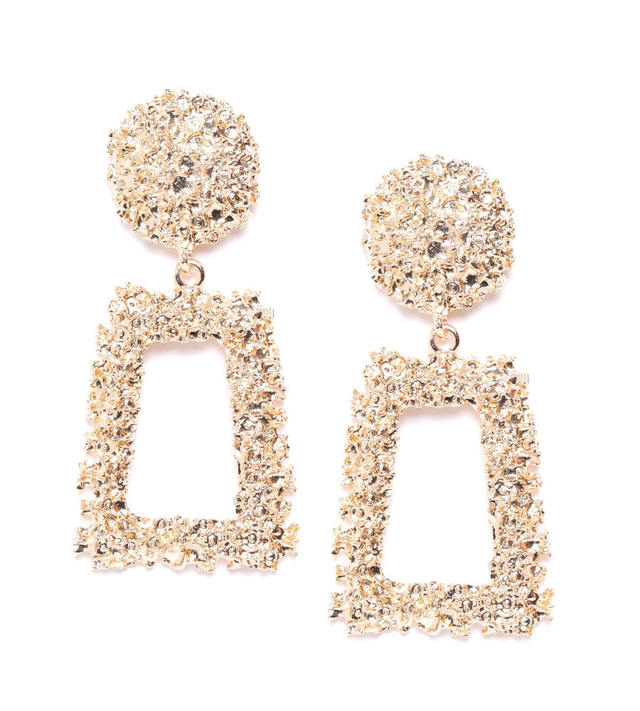 YouBella Jewellery Celebrity Inspired Handmade crystal Brass Earrings for Women (Golden )