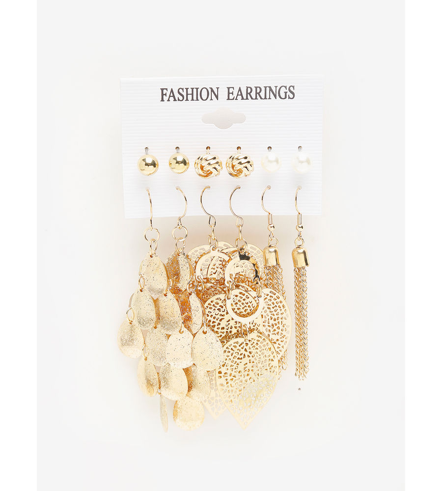 YouBella
Set Of 32 Gold-Toned Contemporary Studs Earrings