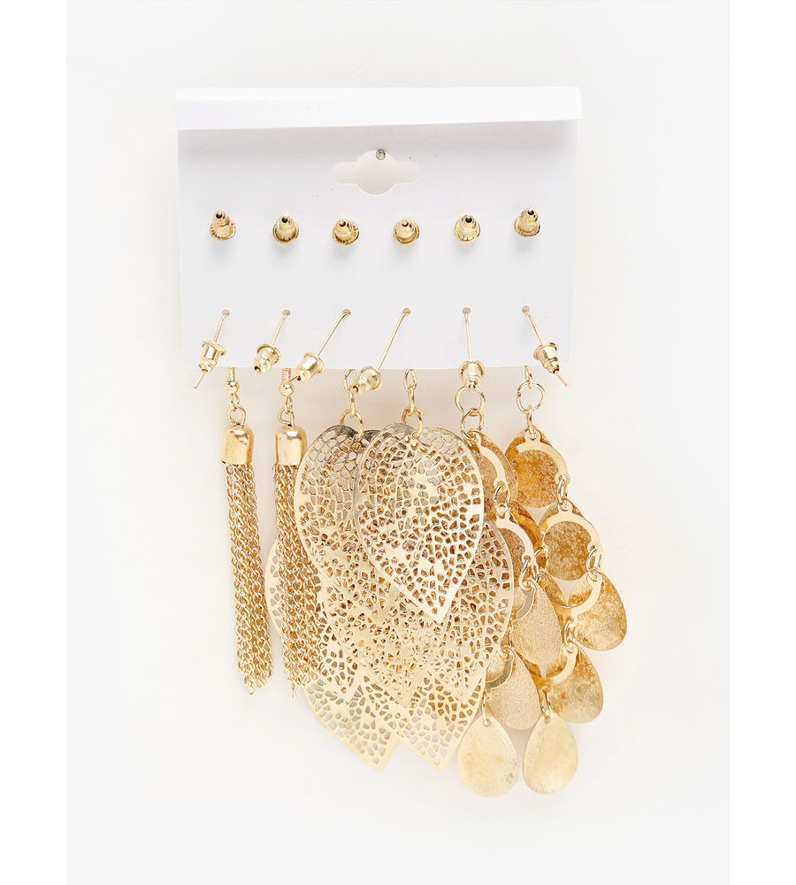 YouBella
Set Of 32 Gold-Toned Contemporary Studs Earrings