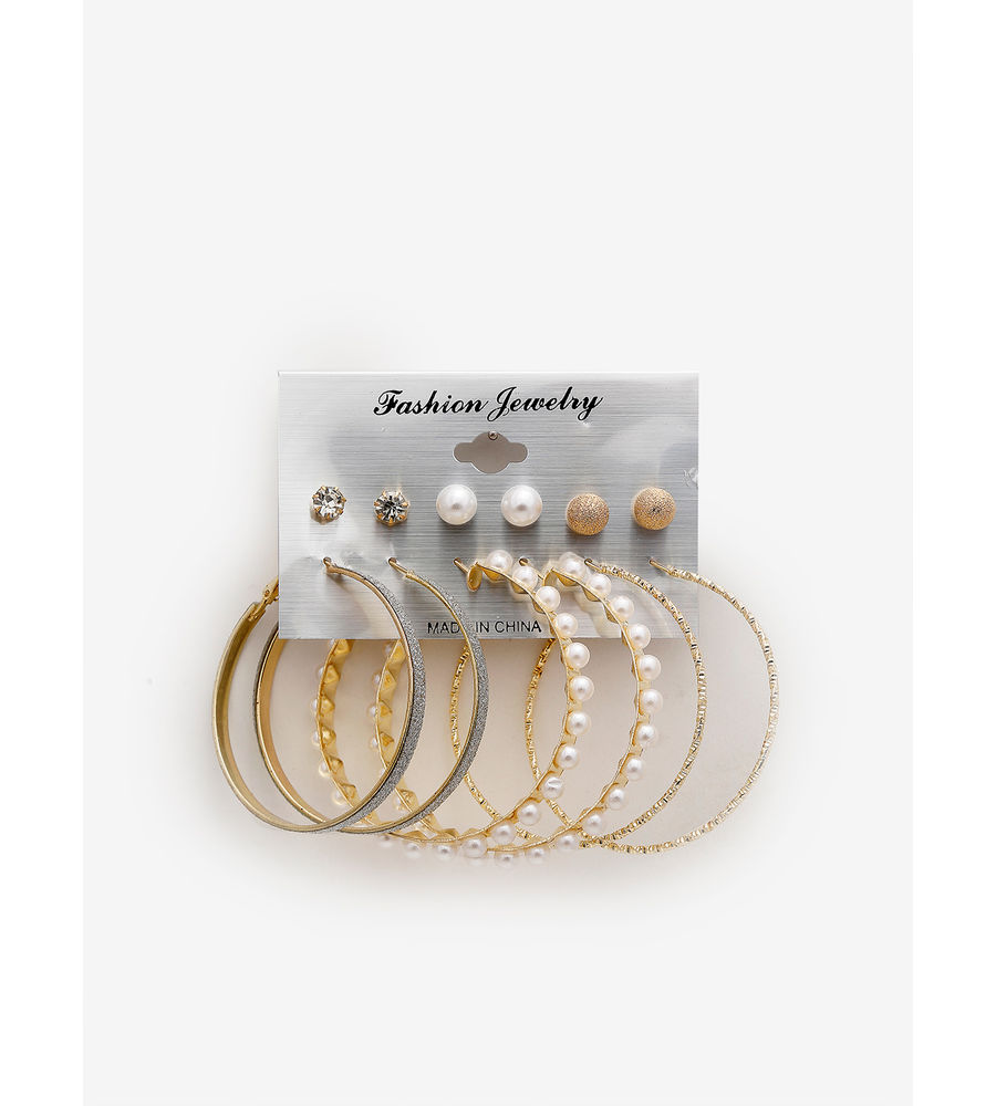 YouBella
Set Of 12 Gold-Plated Contemporary Drop Earrings