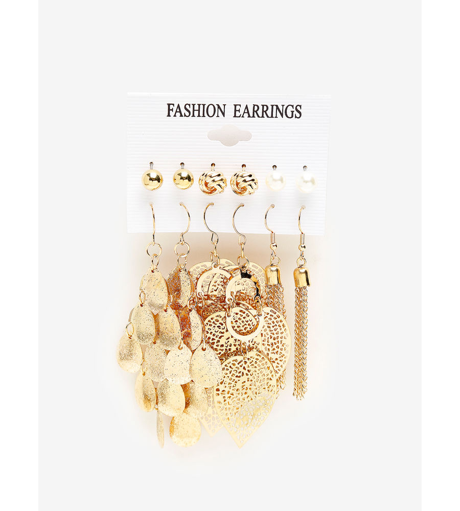 YouBella
Woman Set of 12 Gold-Toned Contemporary Studs Earrings