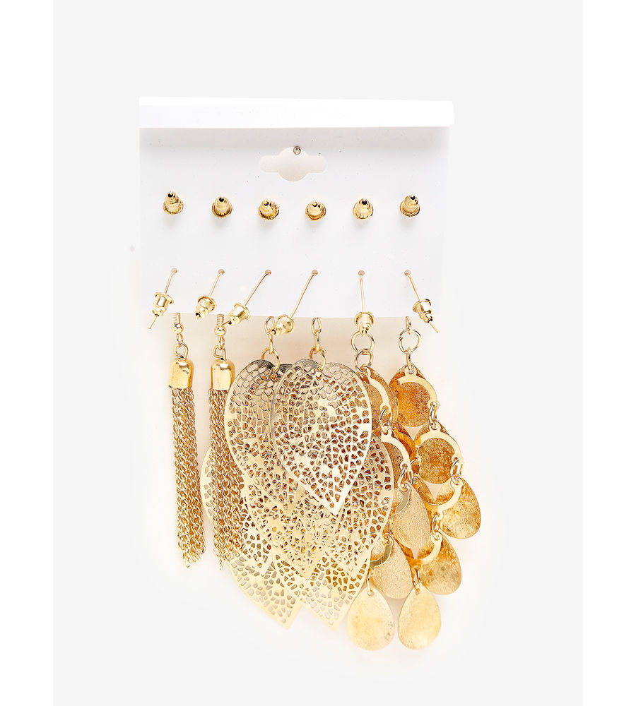 YouBella
Woman Set of 12 Gold-Toned Contemporary Studs Earrings