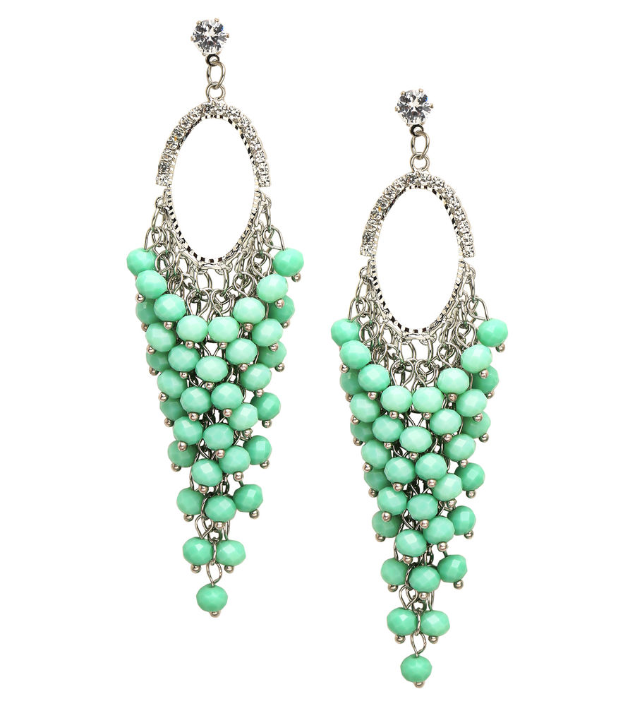 YouBella Earrings for women Jewellery Crystal Earings Earrings for Girls and Women (Green)