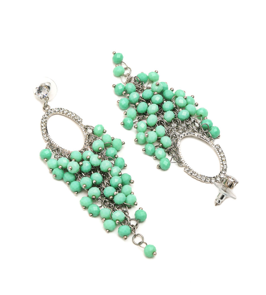 YouBella Earrings for women Jewellery Crystal Earings Earrings for Girls and Women (Green)