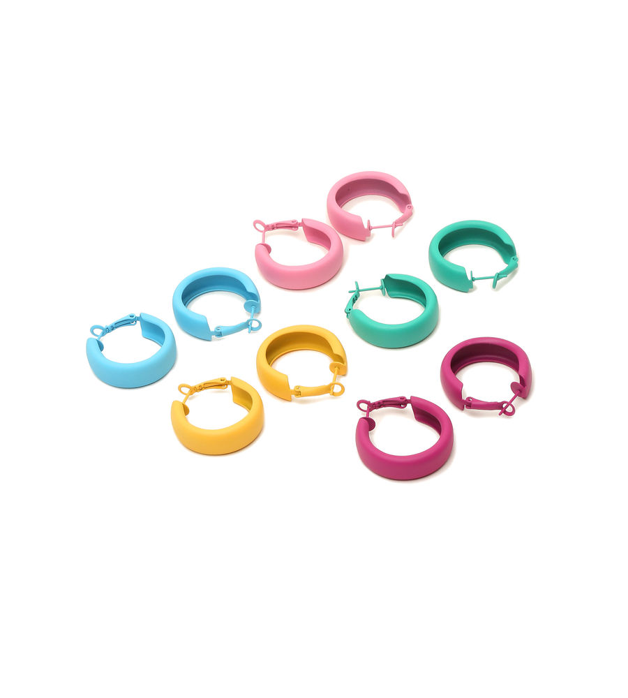 YouBella Fashion Jewellery Multicolor Hoop Combo of 5 Pair of Earrings for Girls and Women (Multicolor) (YBEAR_33134)