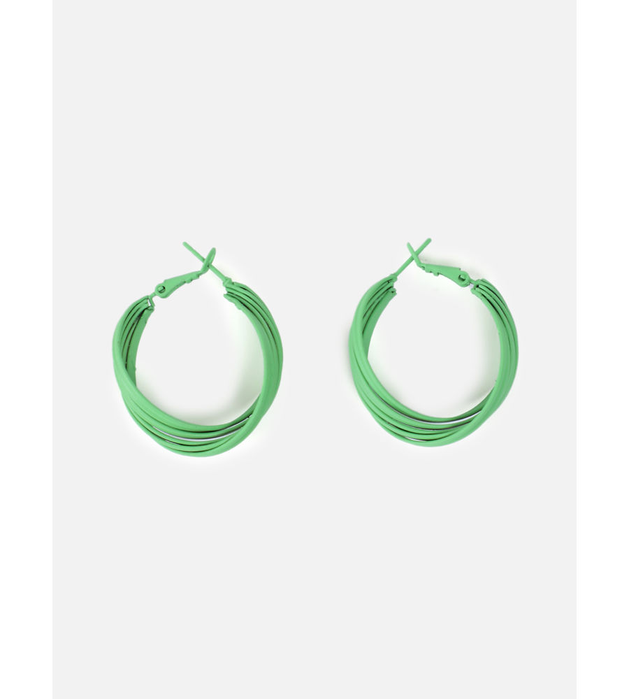YouBella Fashion Jewellery Hoop Earrings for Girls and Women (Green)