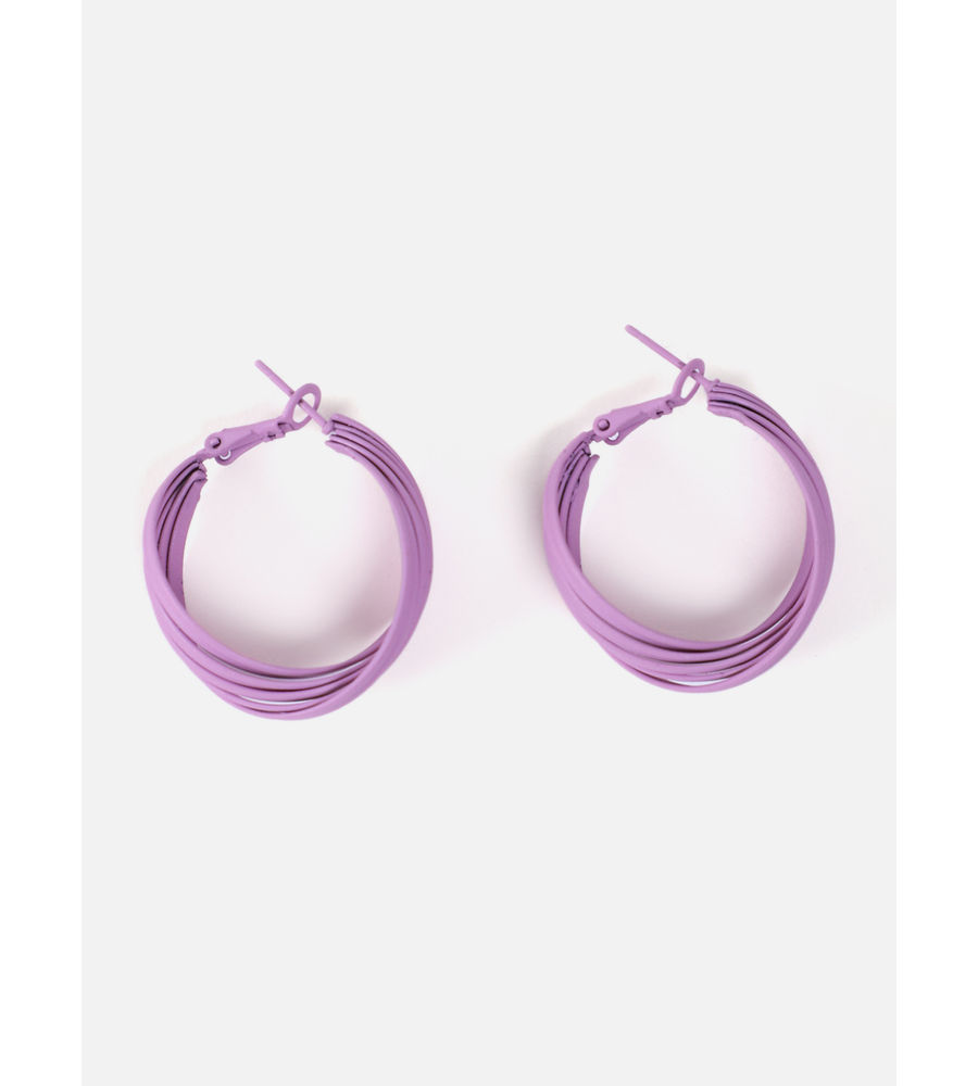 YouBella Fashion Jewellery Hoop Earrings for Girls and Women (Purple)