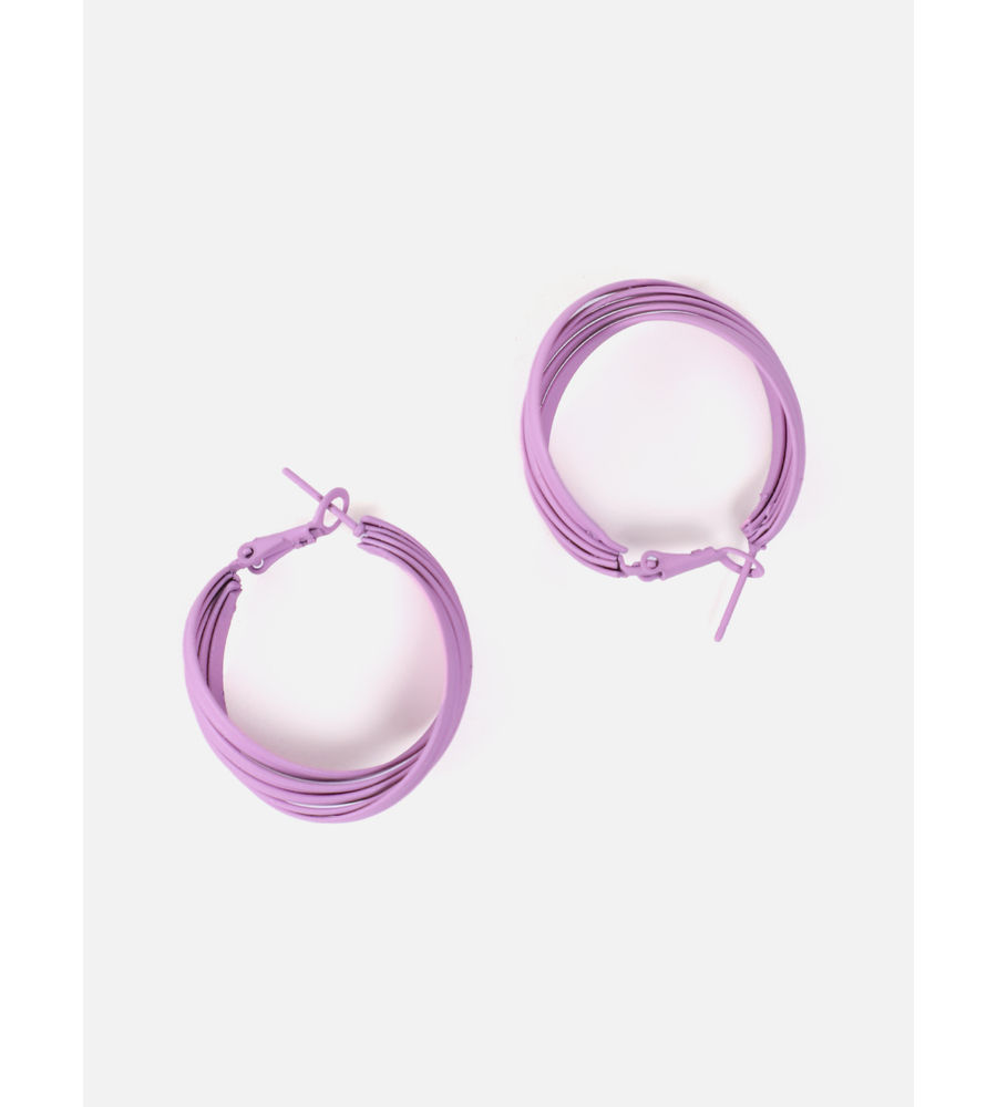 YouBella Fashion Jewellery Hoop Earrings for Girls and Women (Purple)