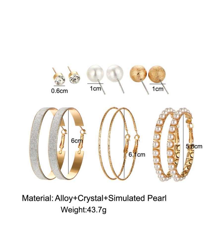 YouBella Fashion Jewellery Gold Plated Ear rings Combo of Earrings for Girls and Women (Style 3)