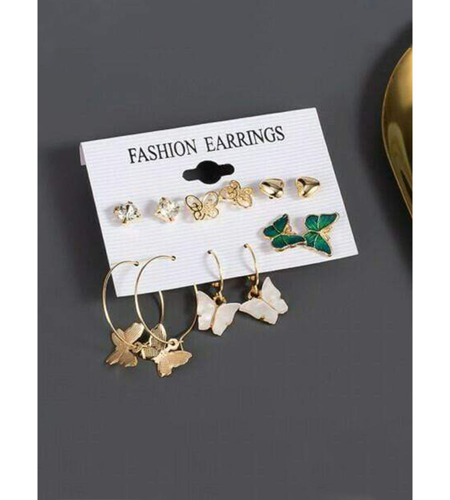 YouBella Fashion Jewellery Gold Plated Ear rings Combo of Earrings for Girls and Women (Style 4)