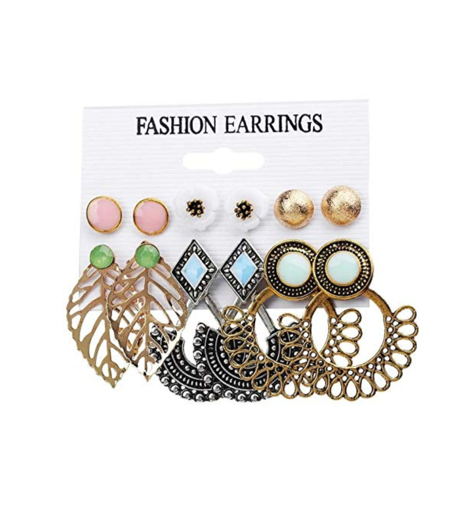 YouBella Fashion Jewellery Gold Plated Ear rings Combo of Earrings for Girls and Women (Style 4)