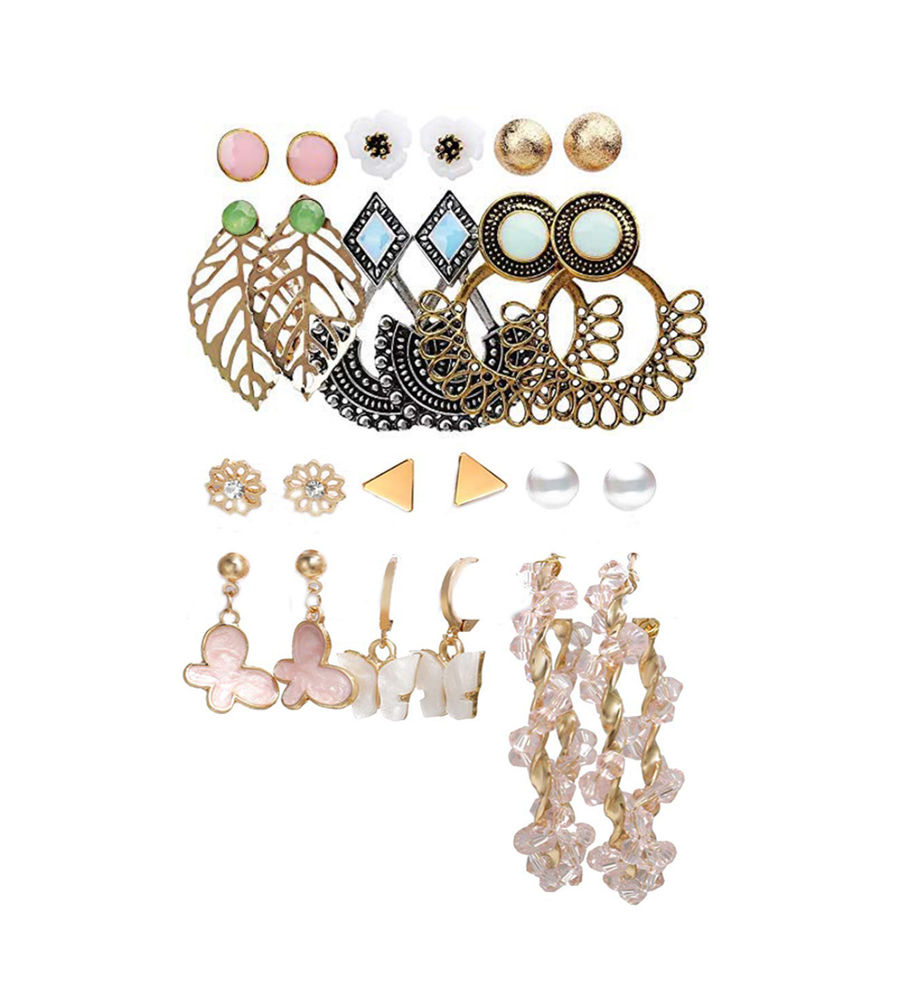 YouBella Fashion Jewellery Gold Plated Ear rings Combo of Earrings for Girls and Women (Style 5)