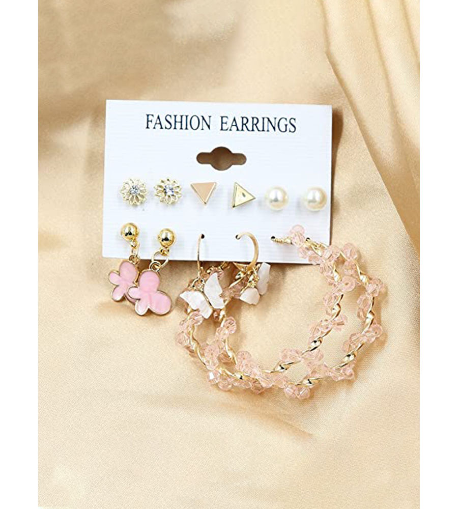 YouBella Fashion Jewellery Gold Plated Ear rings Combo of Earrings for Girls and Women (Style 5)