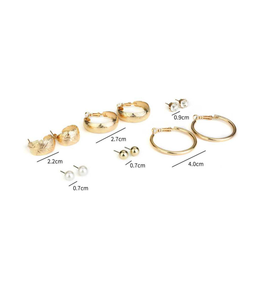 YouBella Fashion Jewellery Gold Plated Ear rings Combo of Earrings for Girls and Women (Style 6)