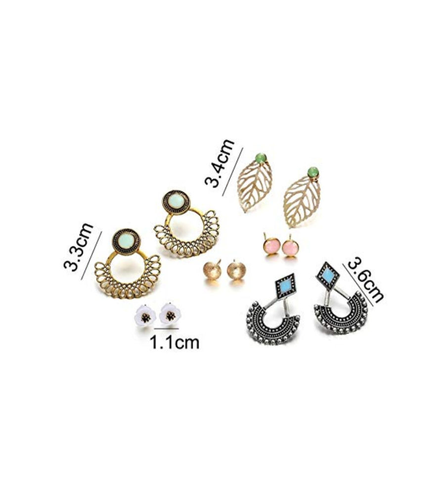 YouBella Fashion Jewellery Gold Plated Ear rings Combo of Earrings for Girls and Women (Style 1)