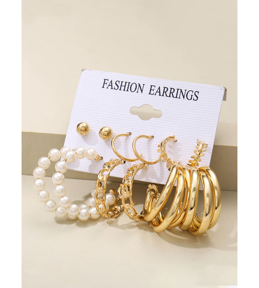 YouBella Fashion Jewellery Gold Plated Ear rings Combo of Earrings for Girls and Women (Style 4)