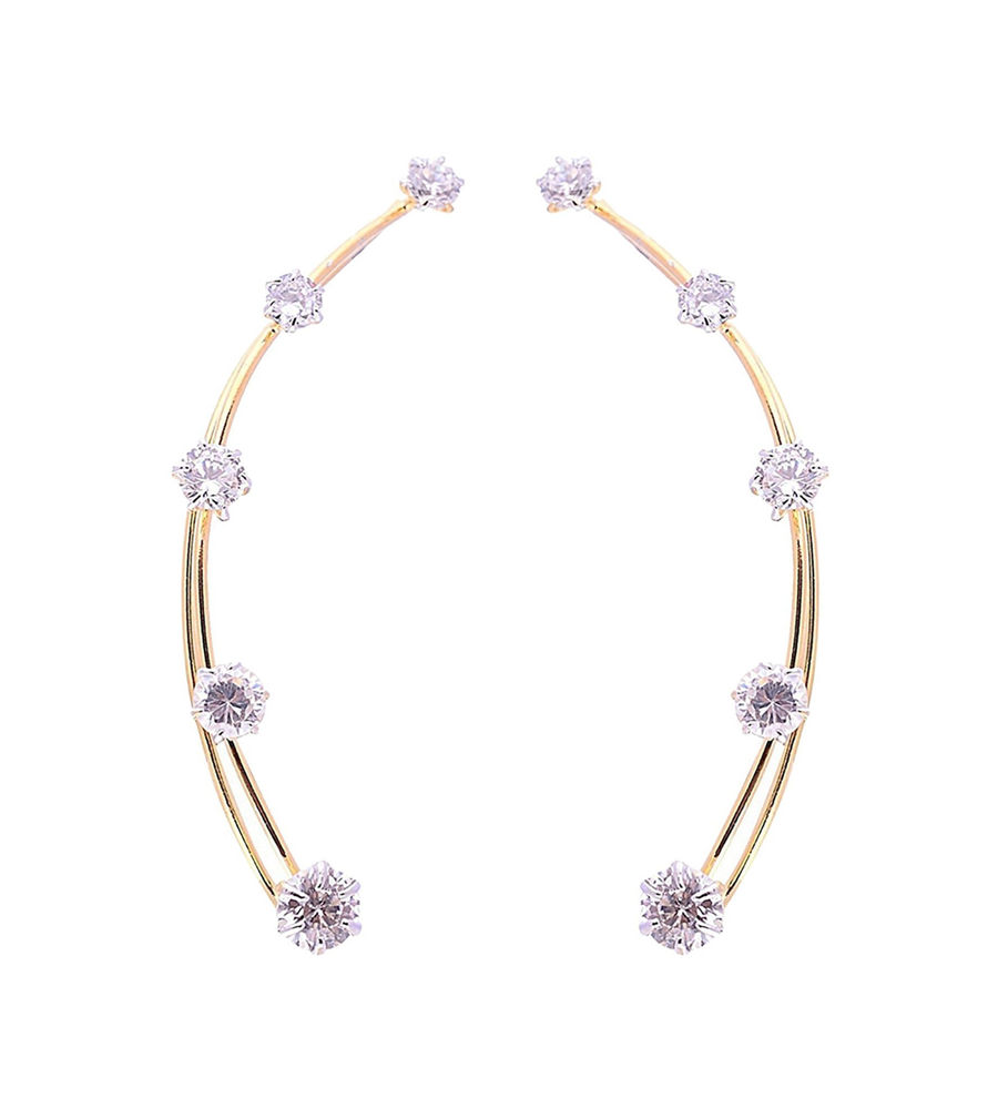 YouBella Gold Plated American Diamond Earcuffs