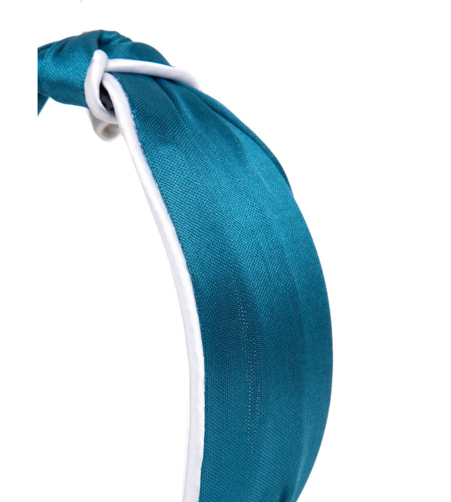 YouBella Teal Blue  White Colorblocked Hairband