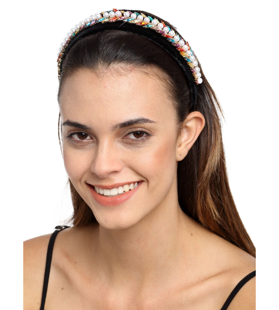 YouBella Black Embellished Hairband