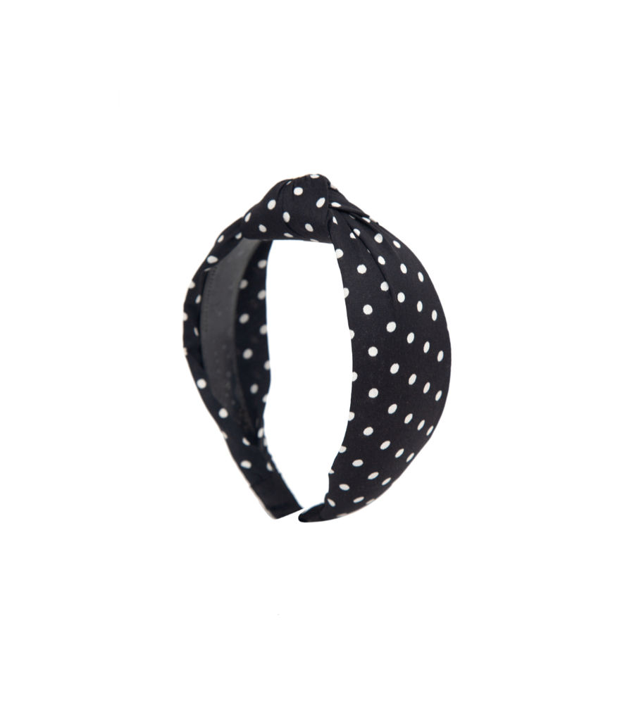 YouBella Hair Jewellery Dotted Hair Band Head Band for Girls and Women (Black)