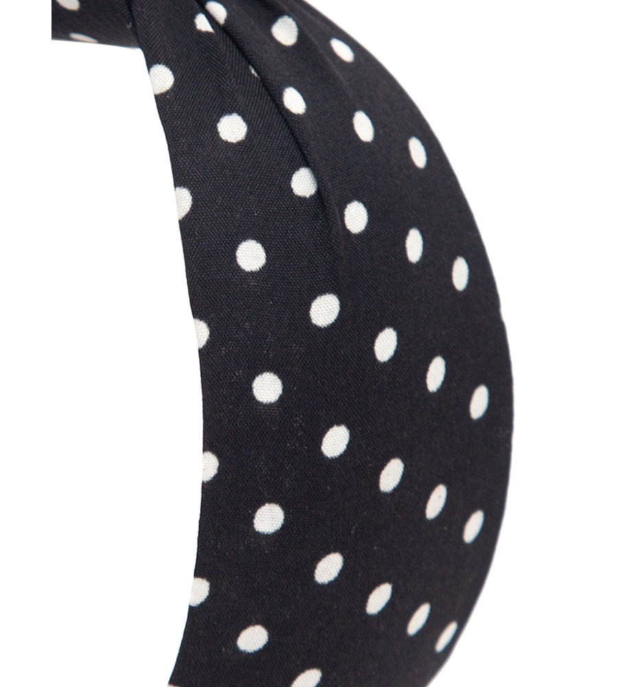 YouBella Hair Jewellery Dotted Hair Band Head Band for Girls and Women (Black)