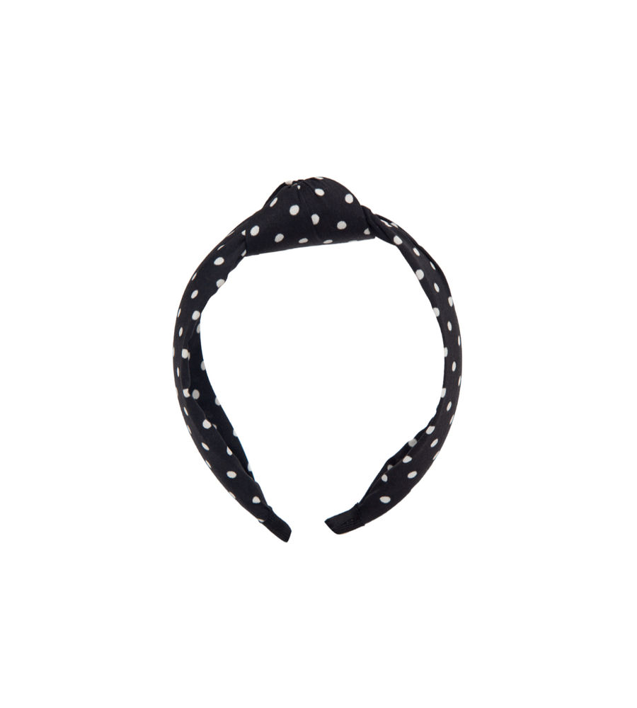 YouBella Hair Jewellery Dotted Hair Band Head Band for Girls and Women (Black)