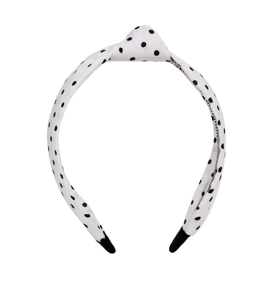 YouBella White  Black Polka Dot Printed Hairband