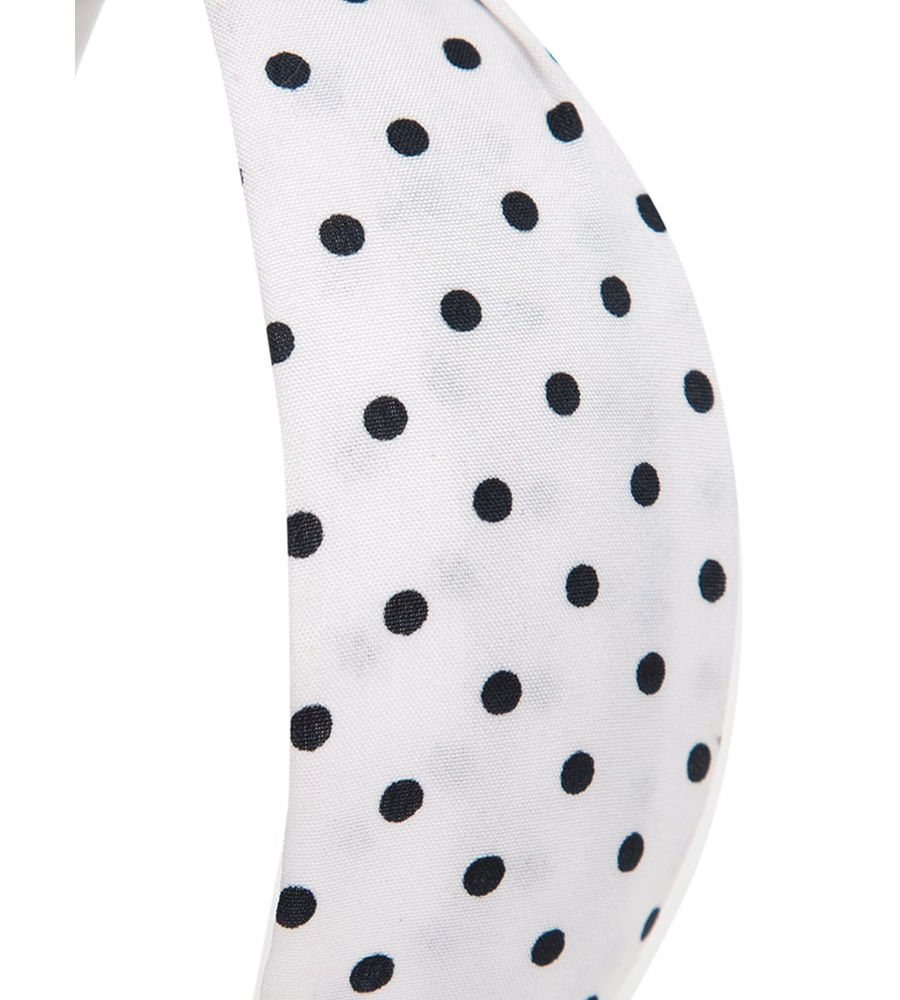 YouBella White  Black Polka Dot Printed Hairband