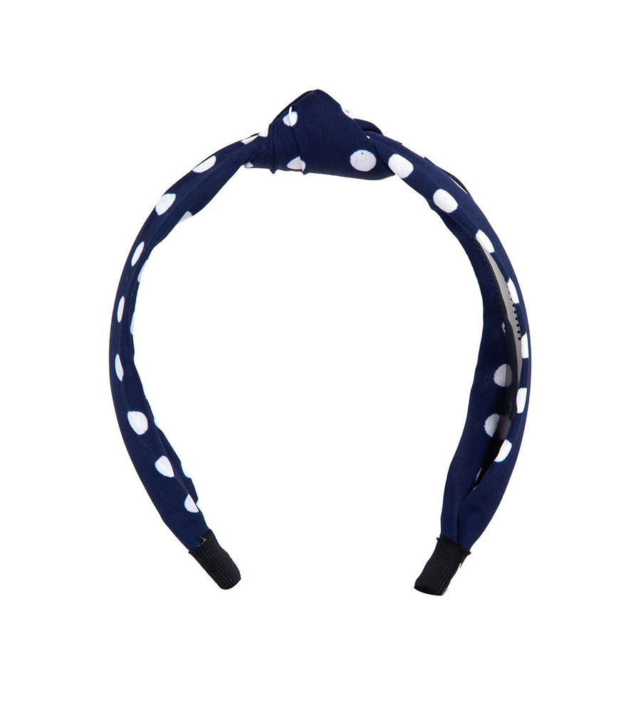 YouBella Navy Blue Polka Dot Printed Hairband