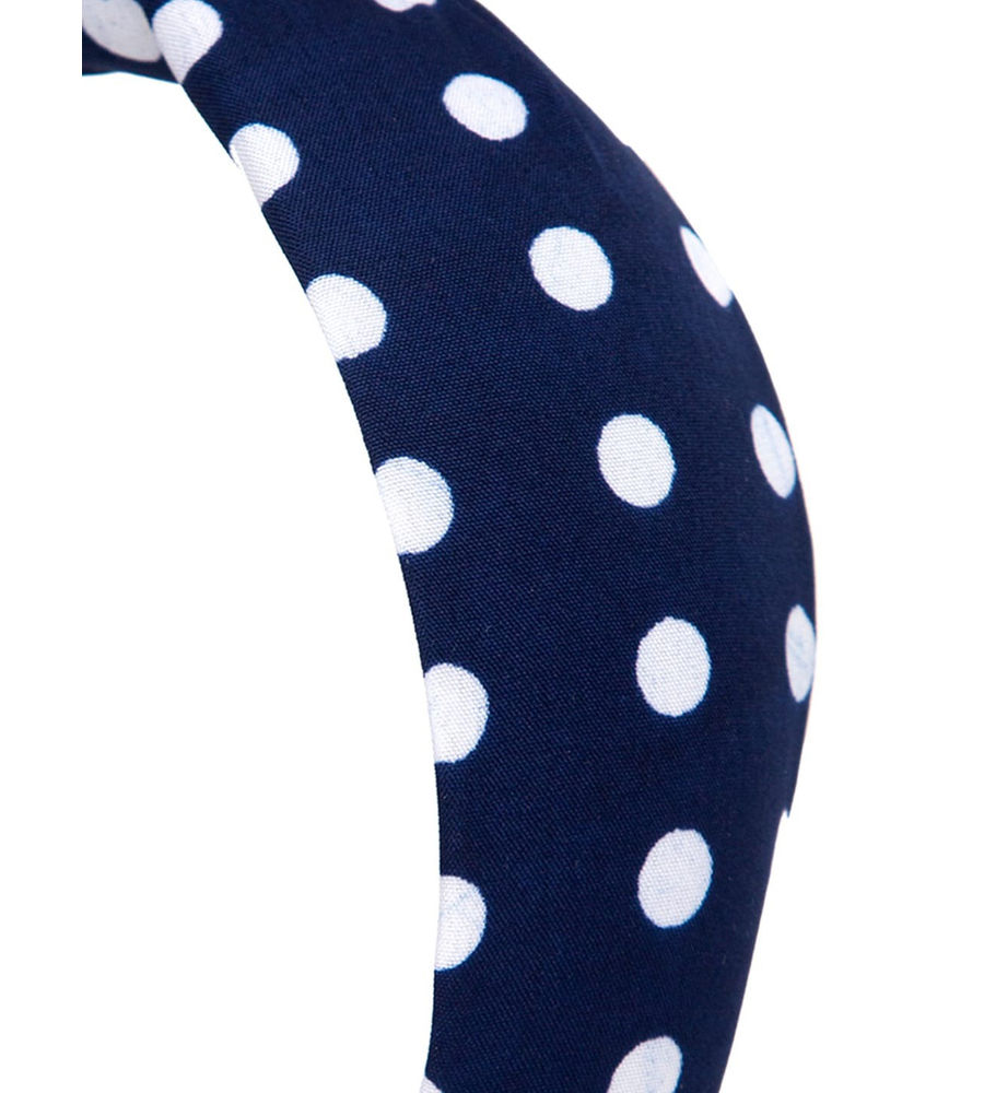 YouBella Navy Blue Polka Dot Printed Hairband