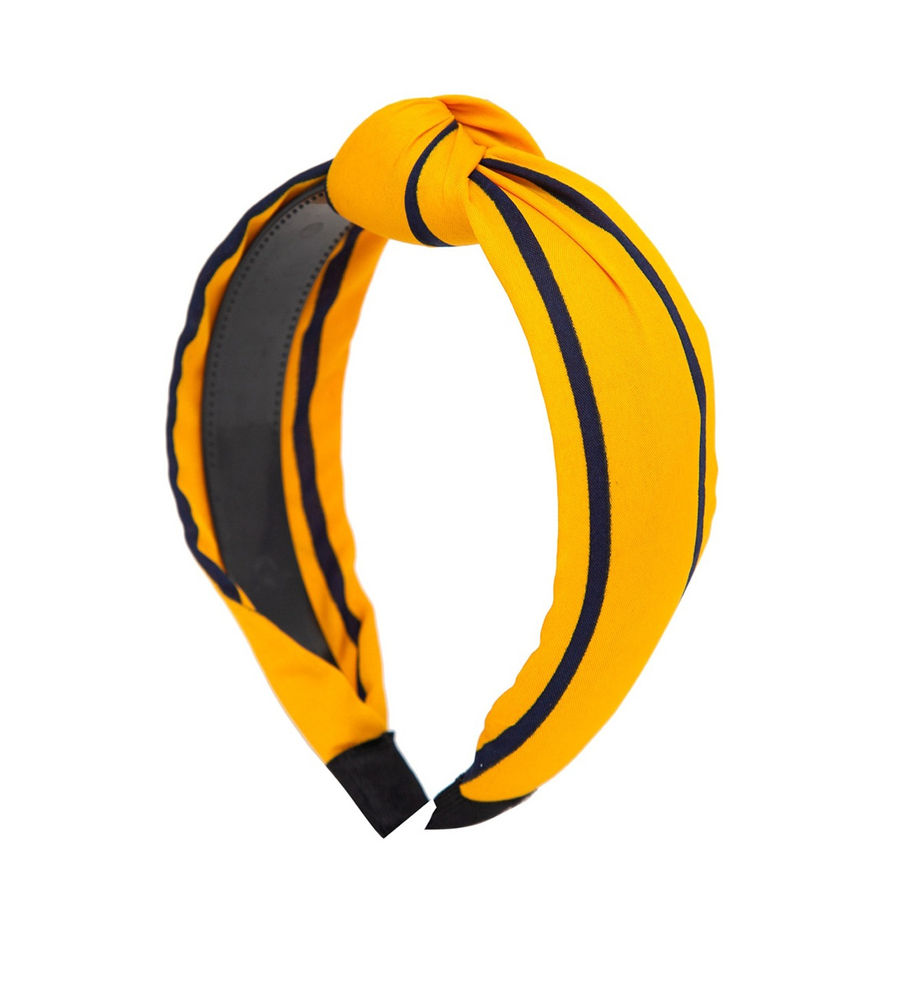 YouBella Yellow  Navy Blue Striped Hairband