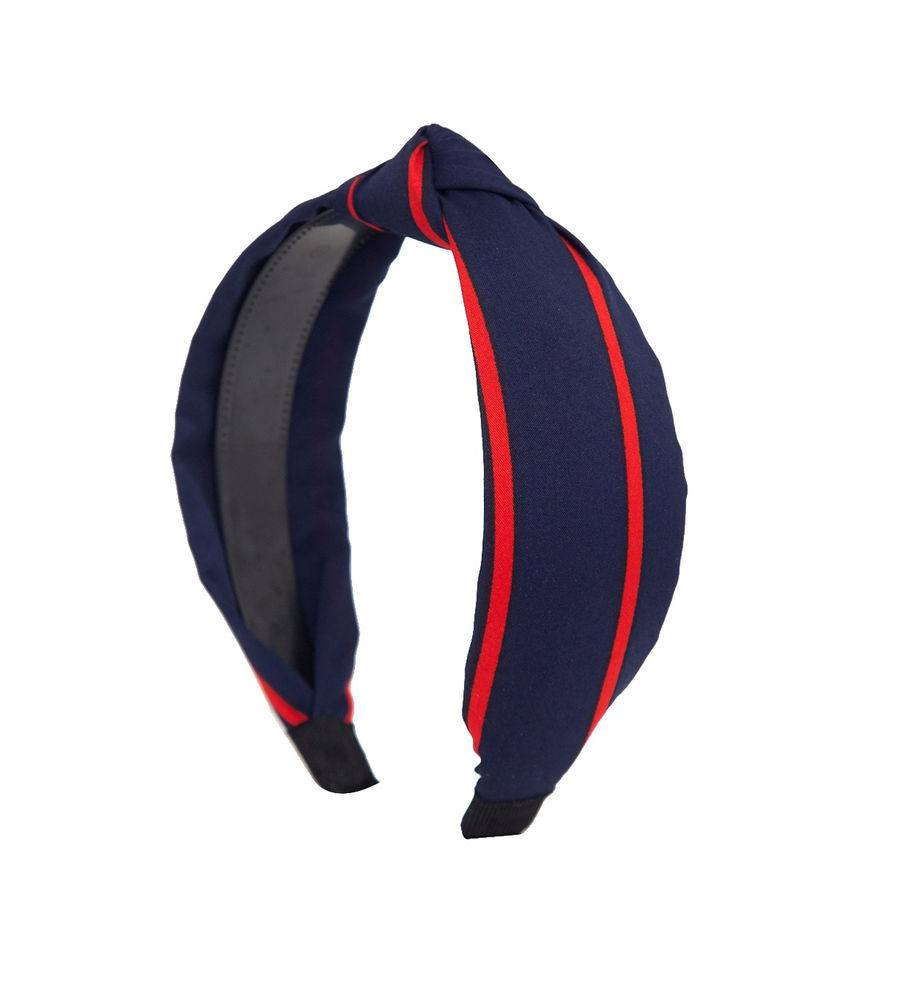 YouBella Navy Blue Striped Hairband