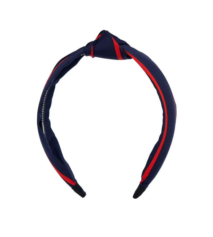 YouBella Navy Blue Striped Hairband