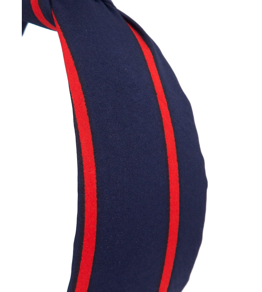 YouBella Navy Blue Striped Hairband