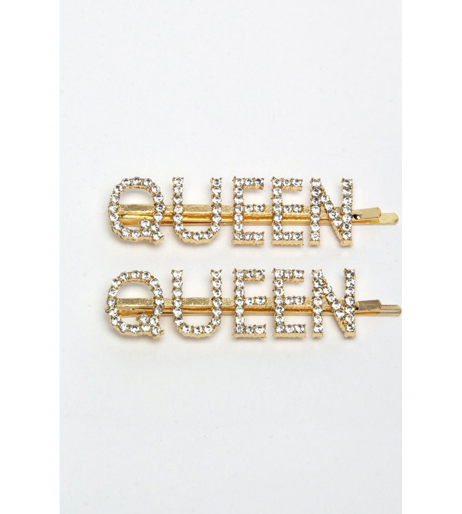 YouBella Gold-Toned & White Set of 2 Embellished Hair Accessory Set