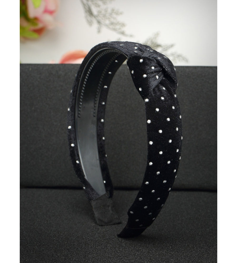 YouBella Women Black Polka Dot Hairband