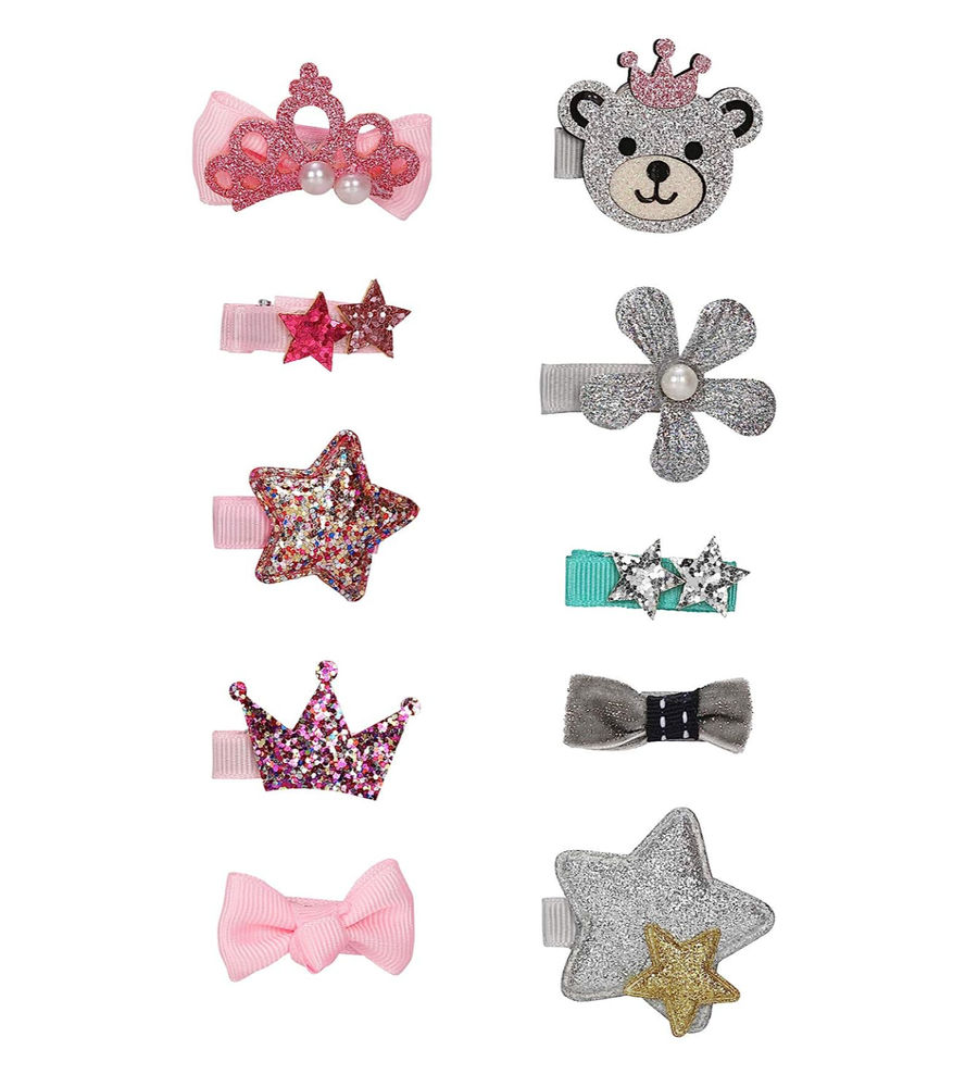 YouBella Jewellery Combo of 10 Hair Pins Hair Clips for Kids, Girls and Women (Multi) (YBHAIR_41441), Standard