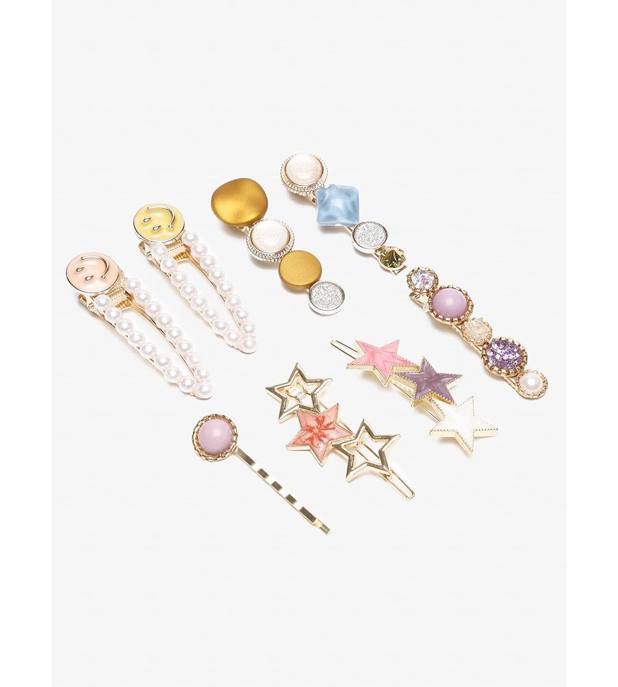 YouBella Jewellery Combo of 8 Hair Pins/Hair Clips for Girls and Women (Multi-Color) (YBHAIR_41606)